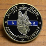 チャレンジコイン 警察犬 K9 足跡 記念メダル